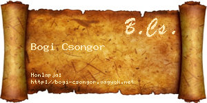 Bogi Csongor névjegykártya